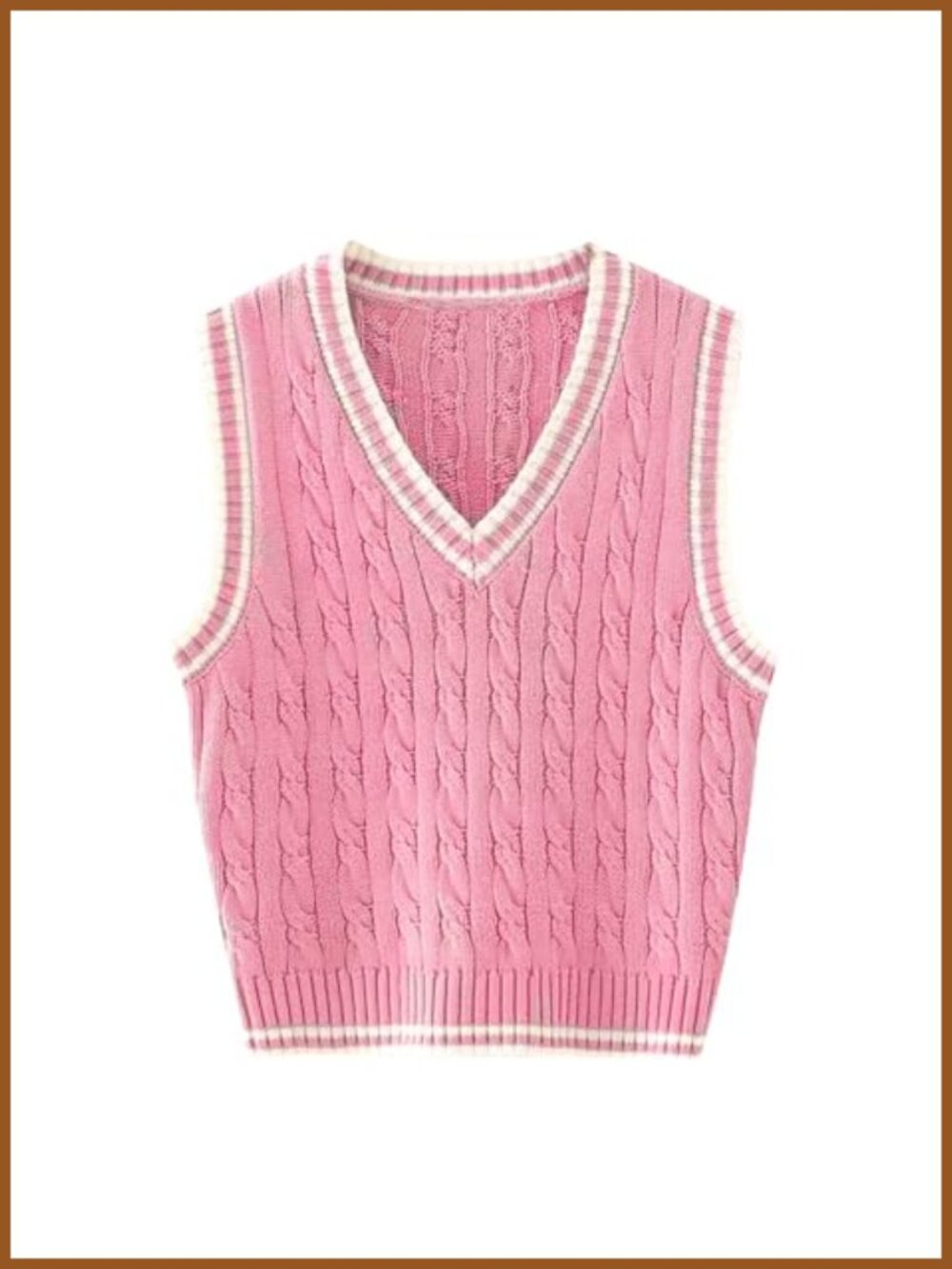 Womens Cotton Sweater Vest Sleeveless V Neck Pullover Knit Top